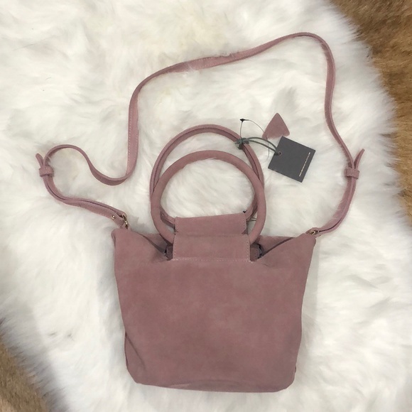 Monserat De Lucca Handbags - NWT Monserat De Lucca crossbody pink suede purse